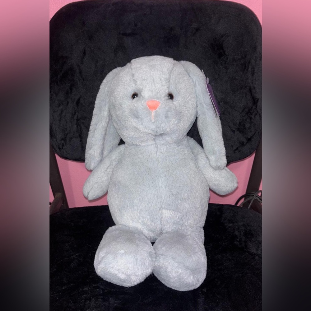17” Playright Gray Plush Bunny Rabbit with Soft Floppy Ears NWT